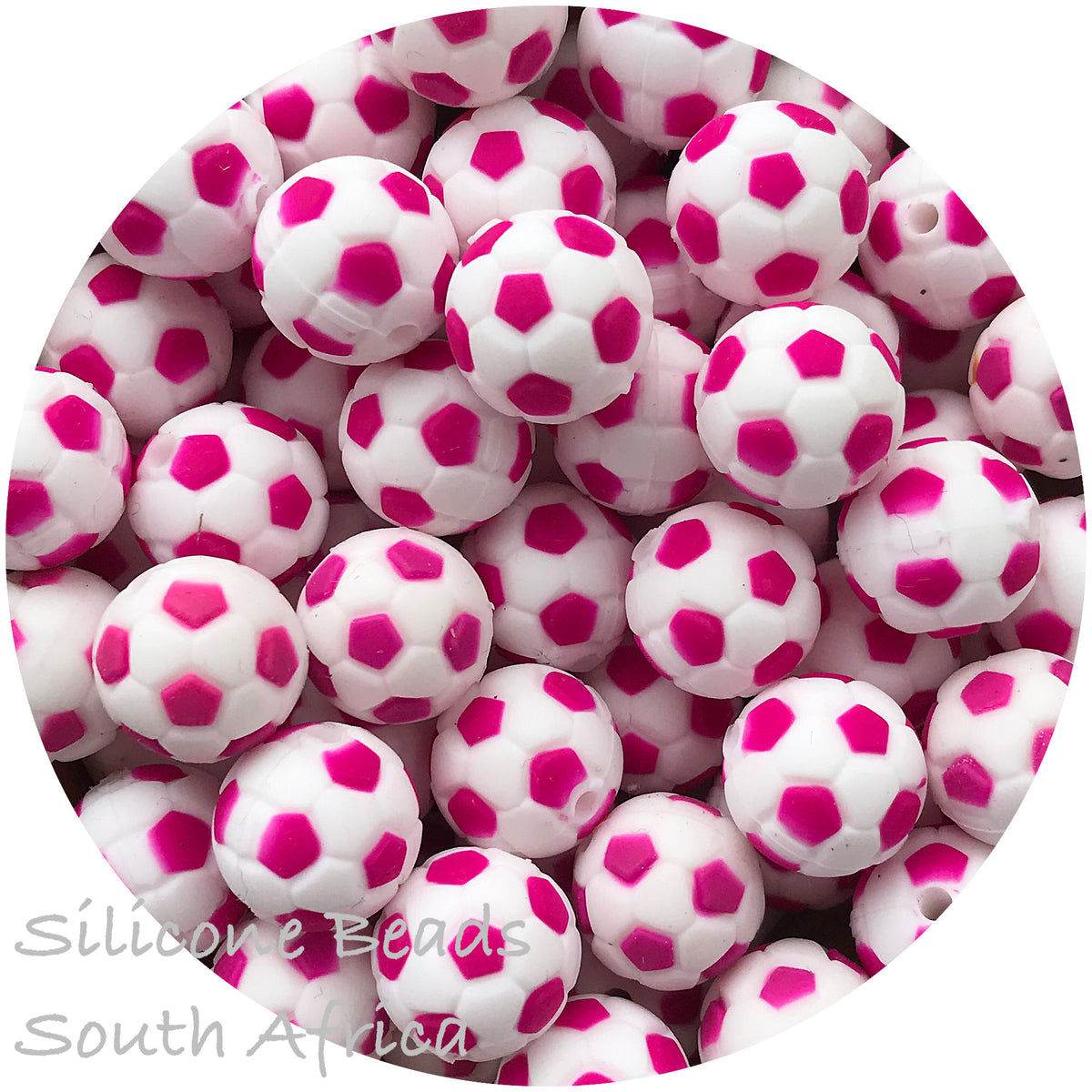 Soccer Ball Colorful Beads 12mm #19820-10